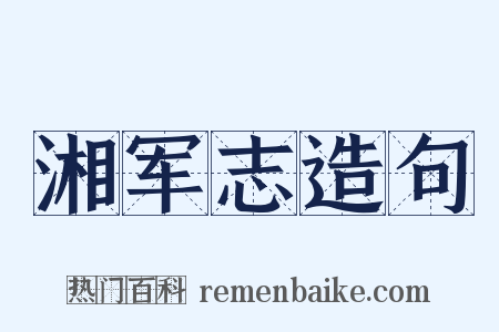 湘军志造句是什么意思的图片
